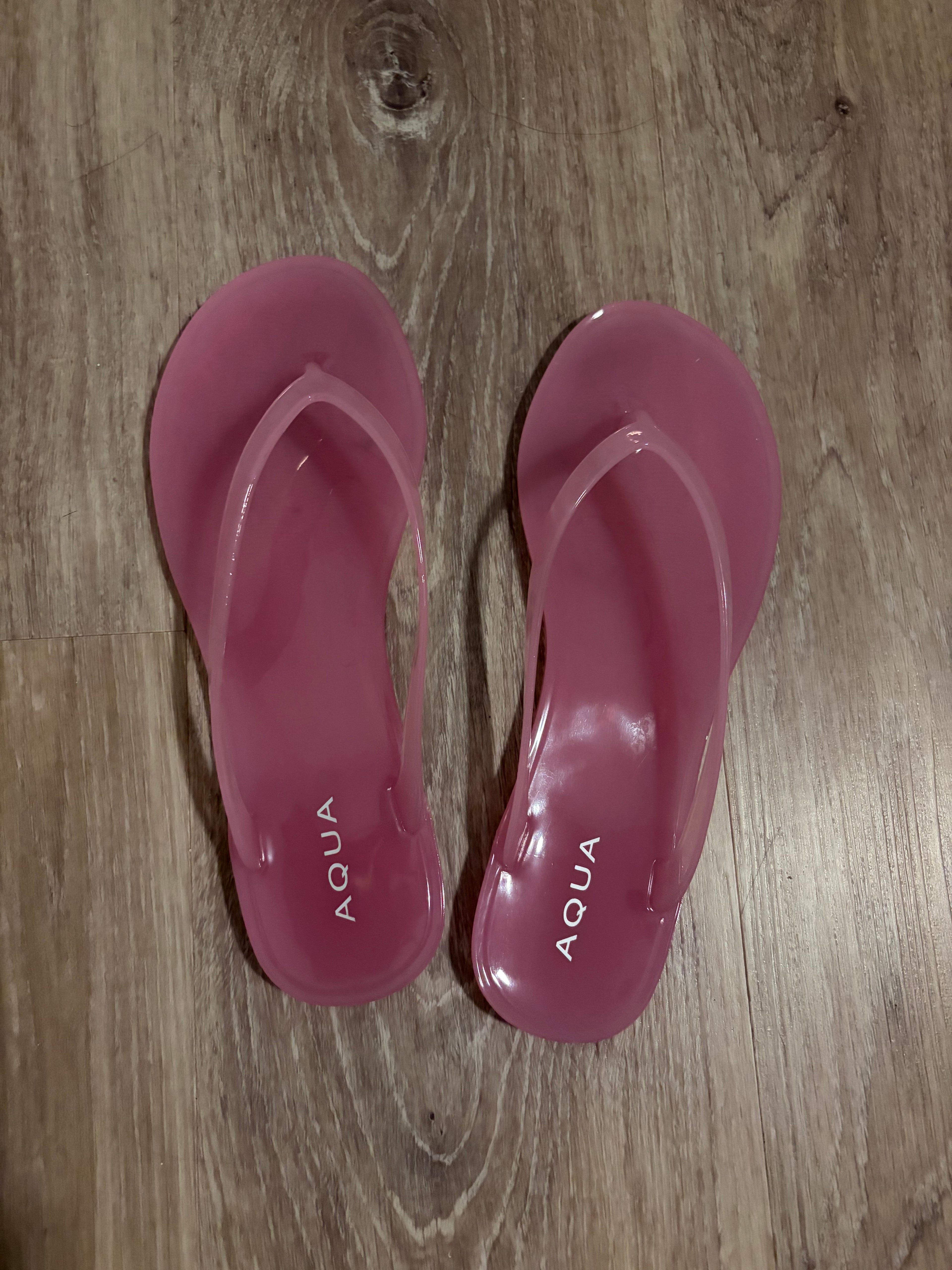 Aqua Pink Jelly Sandals 2