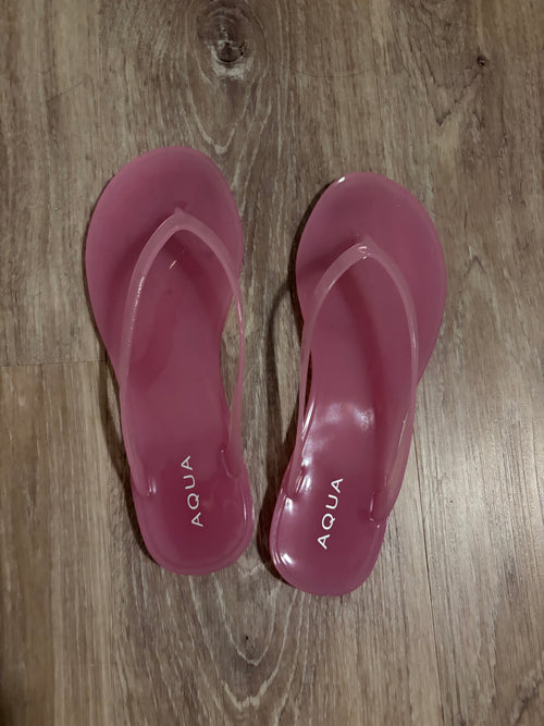 Aqua Pink Jelly Sandals 2